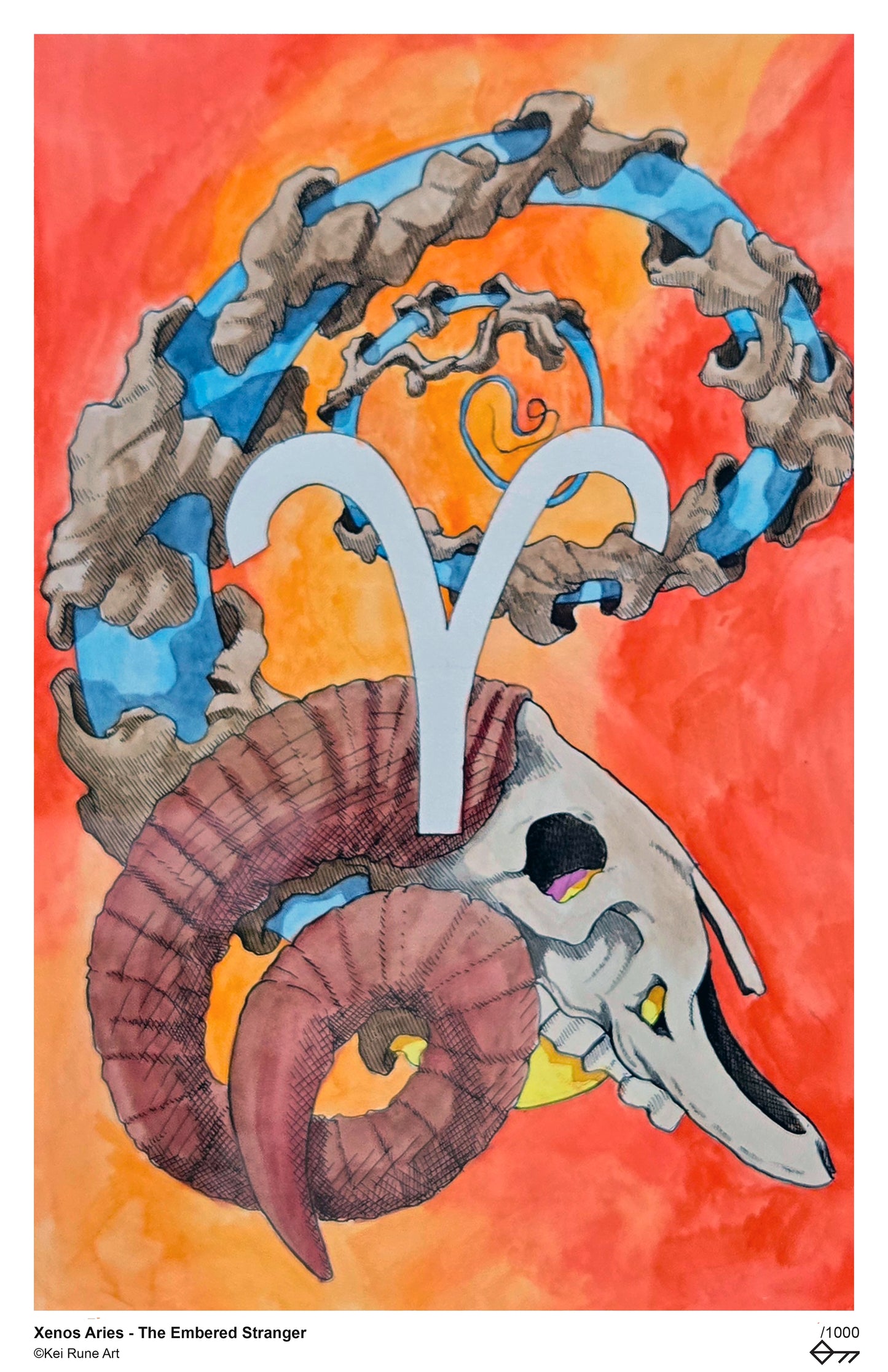 Xenos Aries – The Embered Stranger Print