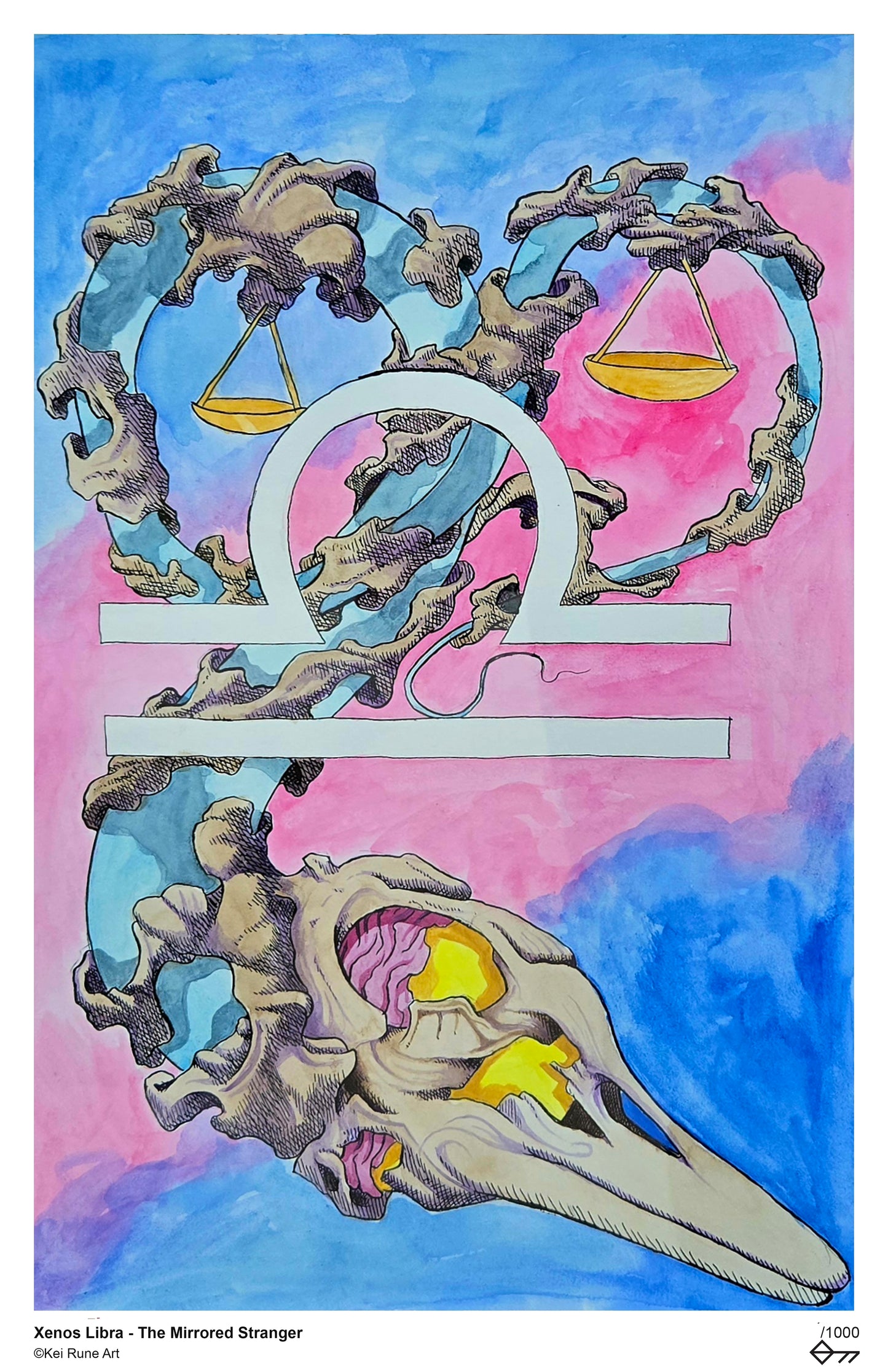 Xenos Libra – The Mirrored Stranger Print